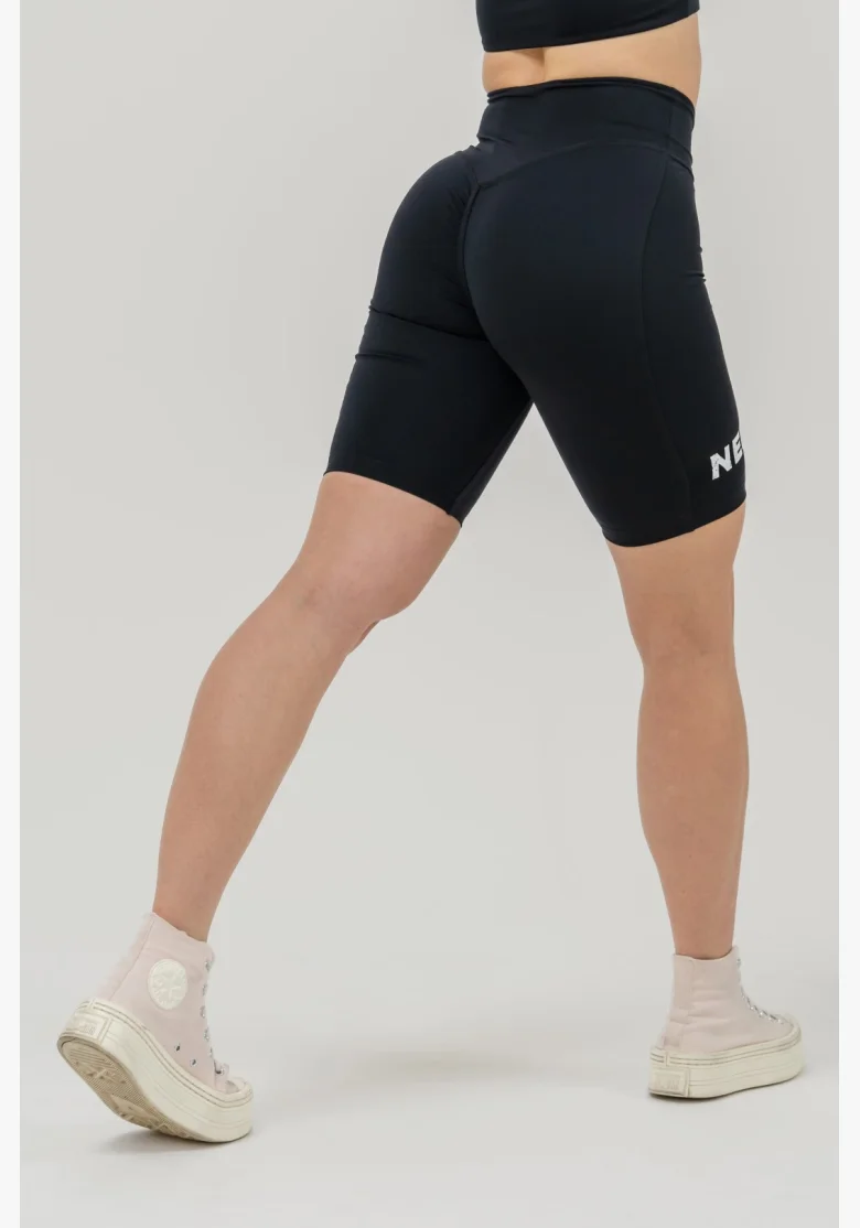 NEBBIA • Leginové šortky s vysokým pasem 9″ SNATCHED černé • Nebshop.cz