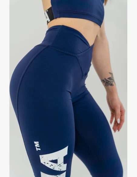 NEBBIA • NEBBIA Fitness legíny s vysokým pasem GLUTE CHECK modré • Nebshop.cz