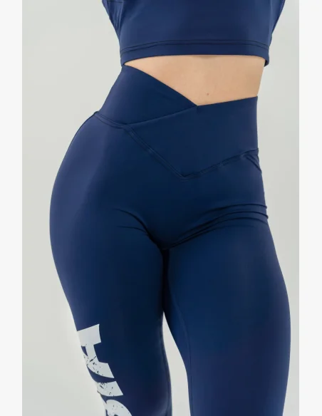 NEBBIA • NEBBIA Fitness legíny s vysokým pasem GLUTE CHECK modré • Nebshop.cz