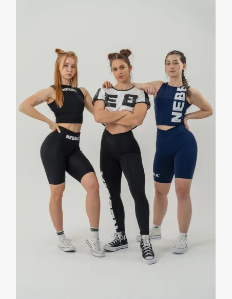 NEBBIA • NEBBIA Fitness legíny s vysokým pasem GLUTE CHECK černé • Nebshop.cz