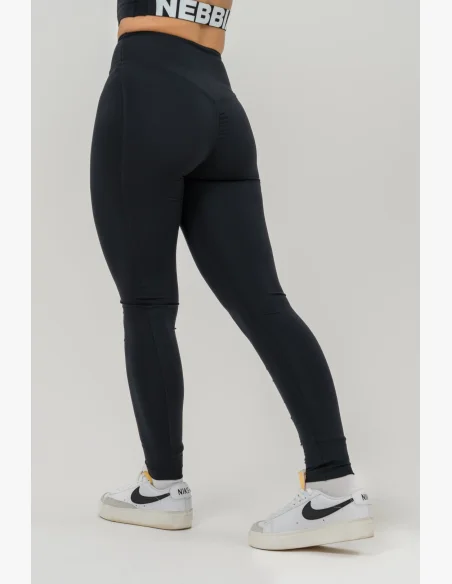 NEBBIA • NEBBIA Fitness legíny s vysokým pasem GLUTE CHECK černé • Nebshop.cz