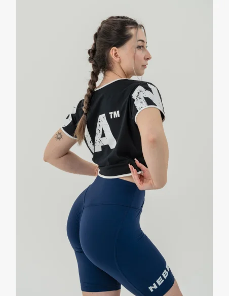 NEBBIA • NEBBIA Crop top tričko GAME ON černé • Nebshop.cz