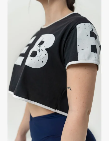 NEBBIA • NEBBIA Crop top tričko GAME ON černé • Nebshop.cz
