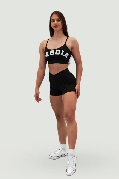 NEBBIA • NEBBIA Šortky s vysokým pasem 5″ GYM HERO černé • Nebshop.cz