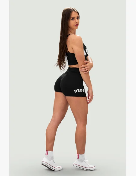 NEBBIA • NEBBIA Šortky s vysokým pasem 5″ GYM HERO černé • Nebshop.cz
