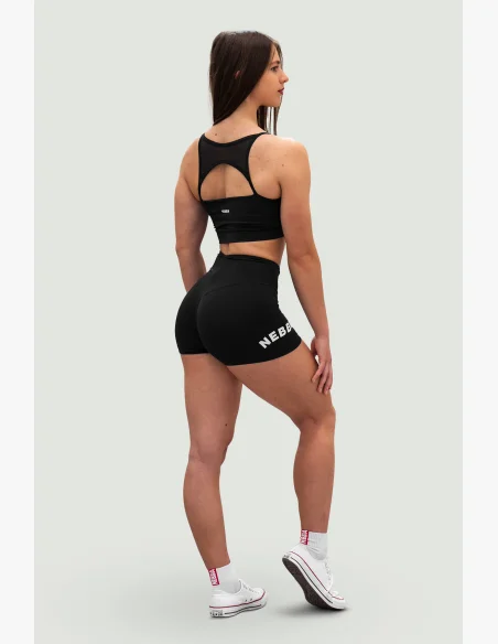 NEBBIA • NEBBIA Šortky s vysokým pasem 5″ GYM HERO černé • Nebshop.cz