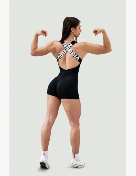 NEBBIA • NEBBIA Sportovní overal krátký 5″ GYM RAT černý • Nebshop.cz
