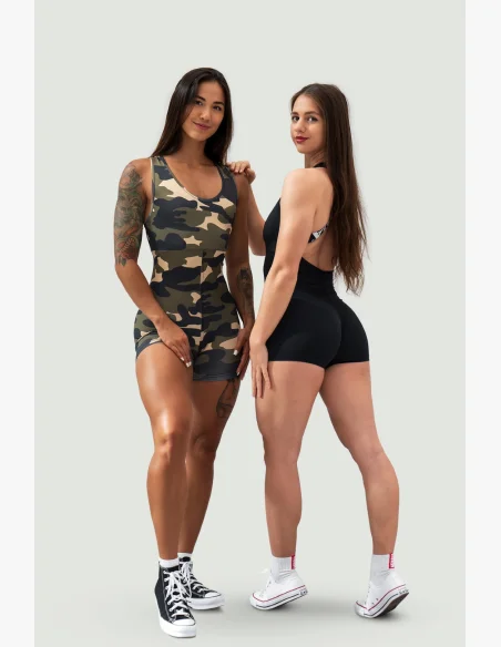 NEBBIA • NEBBIA Sportovní overal krátký 5″ GYM RAT černý • Nebshop.cz