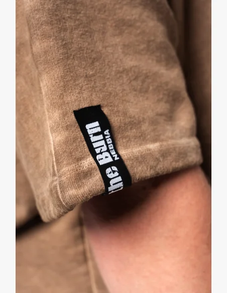 NEBBIA • NEBBIA Washed-off oversized košile 90s THROWBACK světle hnědá • Nebshop.cz
