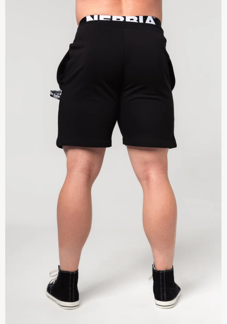 NEBBIA • NEBBIA Teplákové kraťasy GYM BRO černé • Nebshop.cz