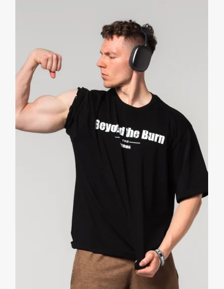 NEBBIA • NEBBIA Bavlnený heavyweight tričko GRIND černé • Nebshop.cz