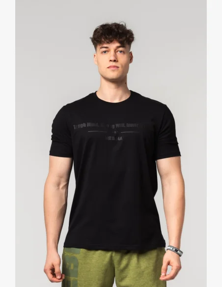 NEBBIA • NEBBIA Muscle fit tričko FLEXIN' černé • Nebshop.cz