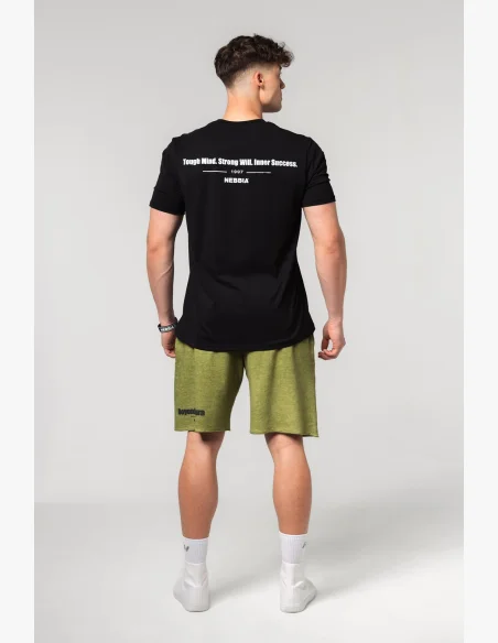 NEBBIA • NEBBIA Muscle fit tričko FLEXIN' černé • Nebshop.cz