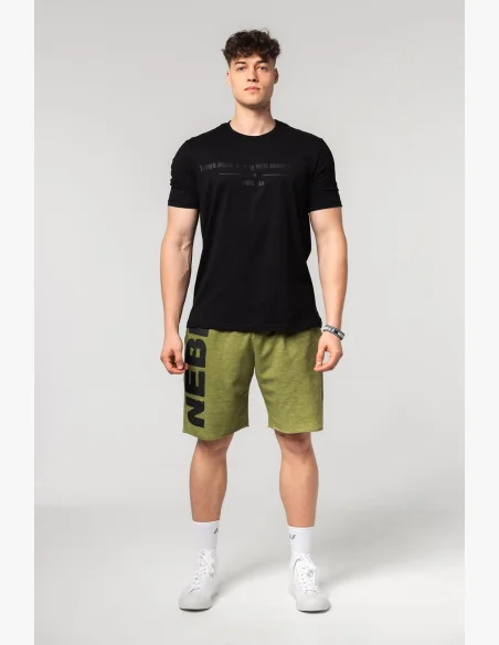 NEBBIA • NEBBIA Muscle fit tričko FLEXIN' černé • Nebshop.cz