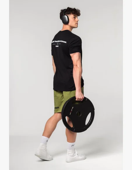 NEBBIA • NEBBIA Muscle fit tričko FLEXIN' černé • Nebshop.cz
