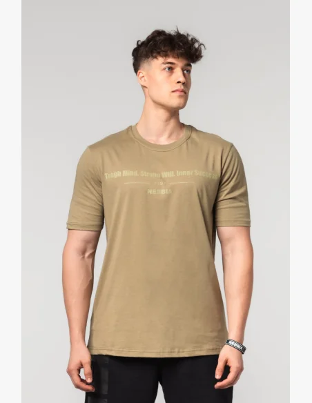 NEBBIA • NEBBIA Muscle fit tričko FLEXIN' zelené • Nebshop.cz