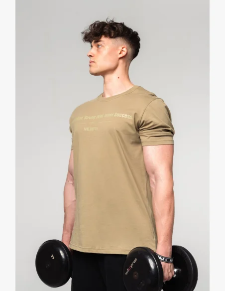 NEBBIA • NEBBIA Muscle fit tričko FLEXIN' zelené • Nebshop.cz