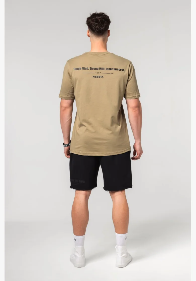 NEBBIA • NEBBIA Muscle fit tričko FLEXIN' zelené • Nebshop.cz