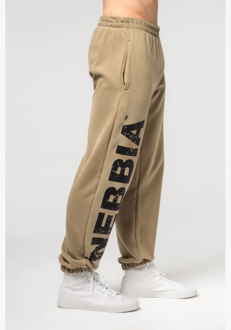 NEBBIA • NEBBIA Volné baggy tepláky s kapsami GYM BRO zelené • Nebshop.cz