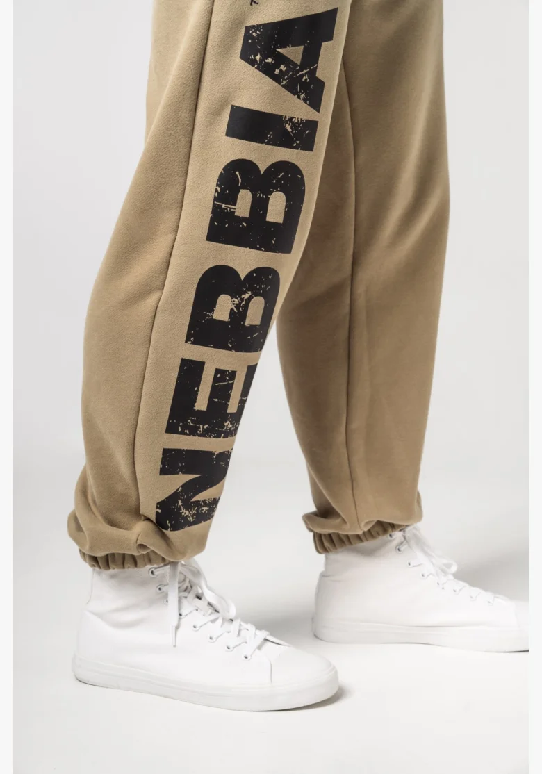 NEBBIA • NEBBIA Volné baggy tepláky s kapsami GYM BRO zelené • Nebshop.cz