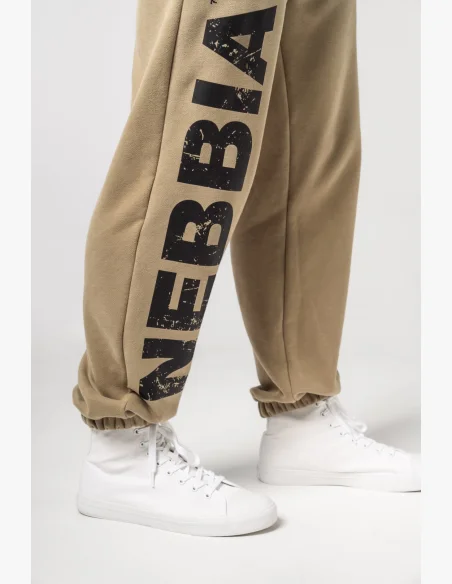 NEBBIA • NEBBIA Volné baggy tepláky s kapsami GYM BRO zelené • Nebshop.cz