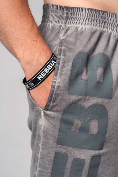 NEBBIA • NEBBIA Washed-off teplákové šortky NO BS šedé • Nebshop.cz 2