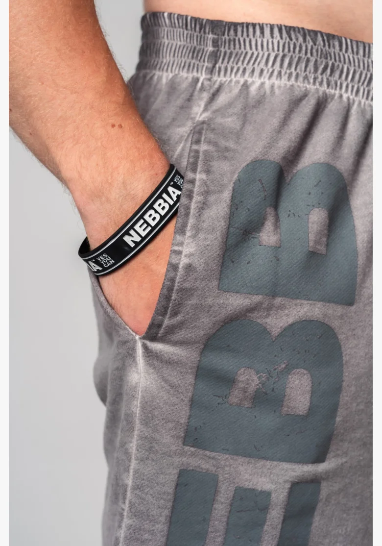 NEBBIA • NEBBIA Washed-off teplákové šortky NO BS šedé • Nebshop.cz