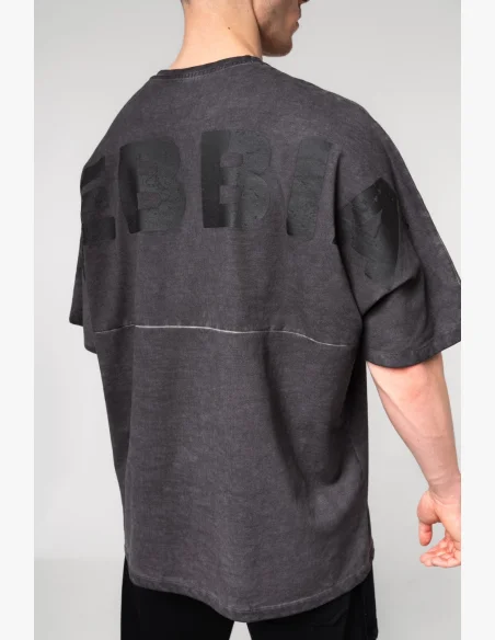 NEBBIA • NEBBIA Washed-off oversized tričko NO SHORTCUTS černé • Nebshop.cz