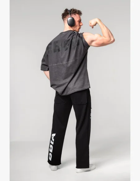 NEBBIA • NEBBIA Washed-off oversized tričko NO SHORTCUTS černé • Nebshop.cz