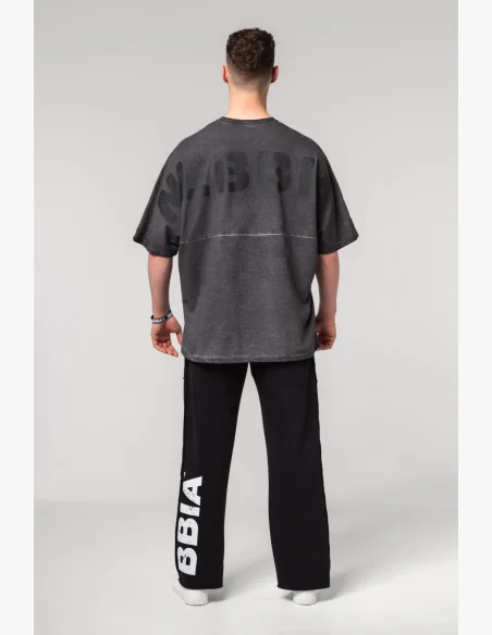 NEBBIA • NEBBIA Washed-off oversized tričko NO SHORTCUTS černé • Nebshop.cz