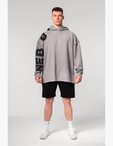 NEBBIA • NEBBIA Washed-off oversized mikina s kapucí NO BS šedá • Nebshop.cz
