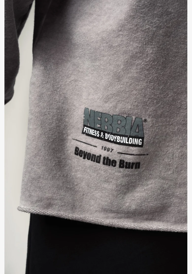NEBBIA • NEBBIA Washed-off oversized mikina s kapucí NO BS šedá • Nebshop.cz