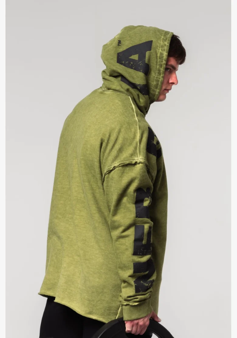 NEBBIA • NEBBIA Washed-off oversized mikina s kapucí NO BS zelená • Nebshop.cz