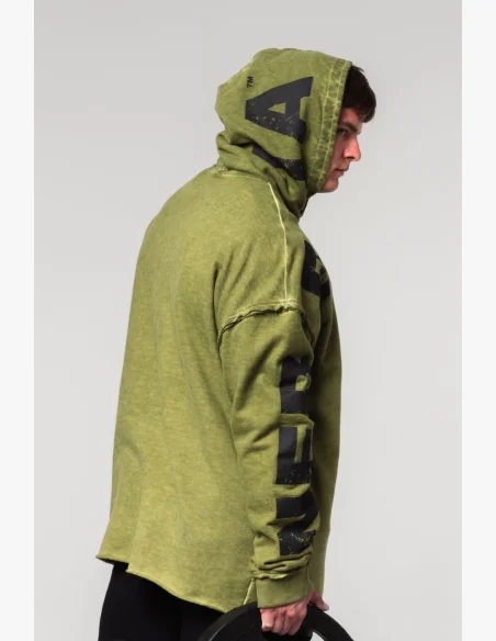 NEBBIA • NEBBIA Washed-off oversized mikina s kapucí NO BS zelená • Nebshop.cz