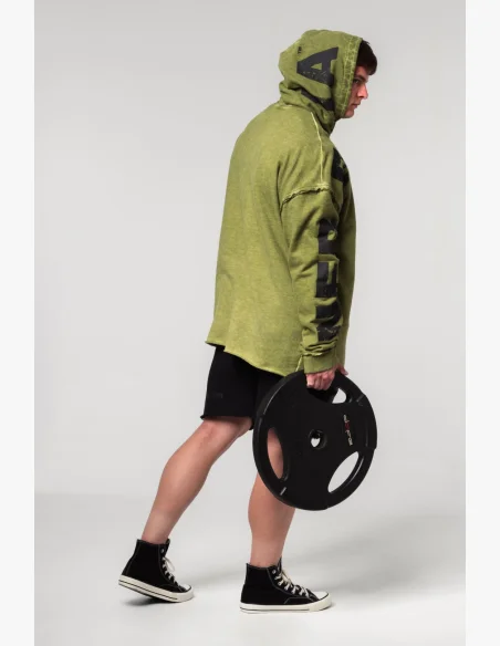 NEBBIA • NEBBIA Washed-off oversized mikina s kapucí NO BS zelená • Nebshop.cz