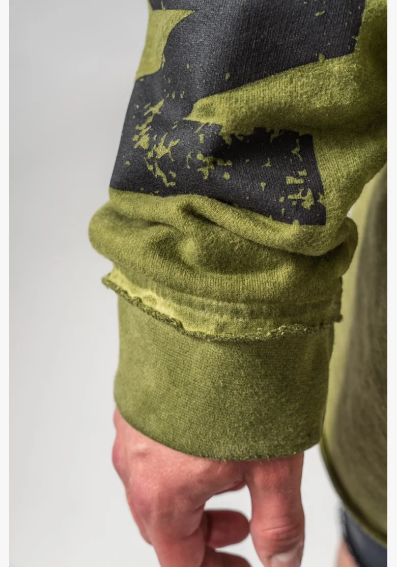 NEBBIA • NEBBIA Washed-off oversized mikina s kapucí NO BS zelená • Nebshop.cz