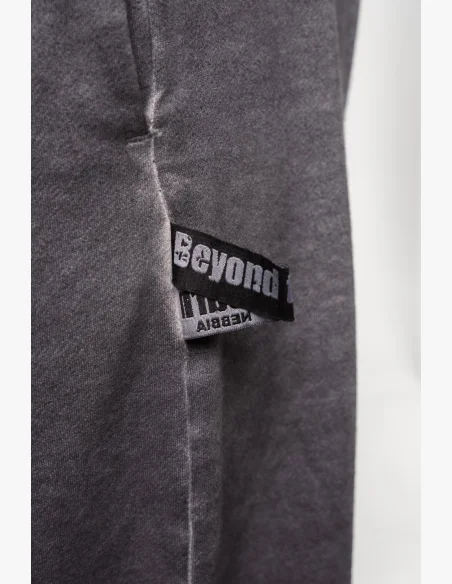 NEBBIA • NEBBIA Washed-off volné baggy tepláky s kapsami GYM BRO černé • Nebshop.cz