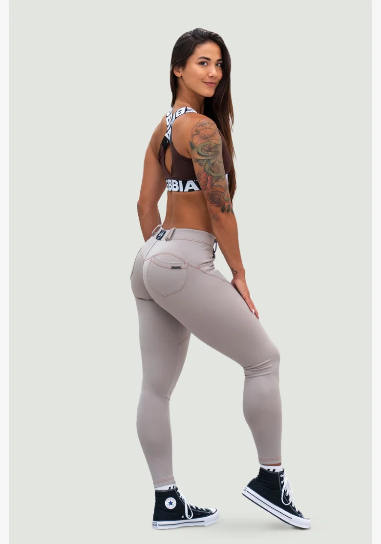 NEBBIA • NEBBIA Bubble Butt legíny LIFT UP béžové • Nebshop.cz