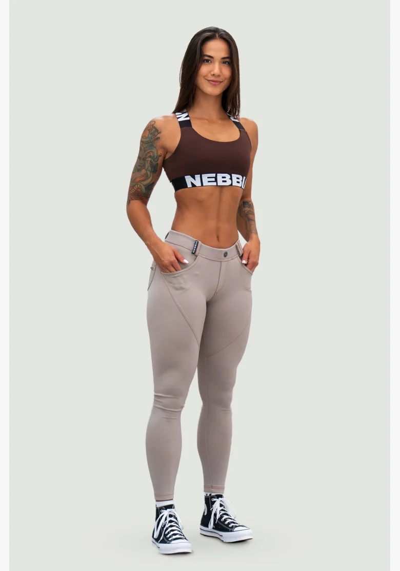 NEBBIA • NEBBIA Bubble Butt legíny LIFT UP béžové • Nebshop.cz