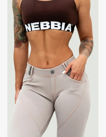 NEBBIA • NEBBIA Bubble Butt legíny LIFT UP béžové • Nebshop.cz