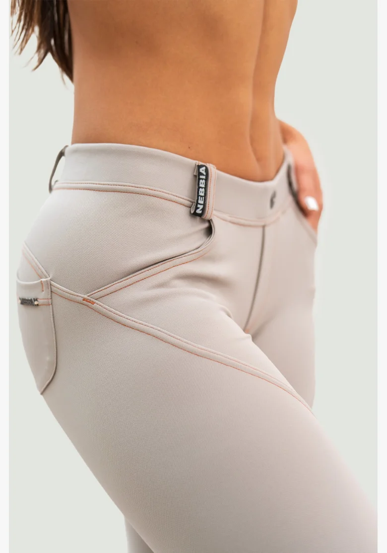 NEBBIA • NEBBIA Bubble Butt legíny LIFT UP béžové • Nebshop.cz