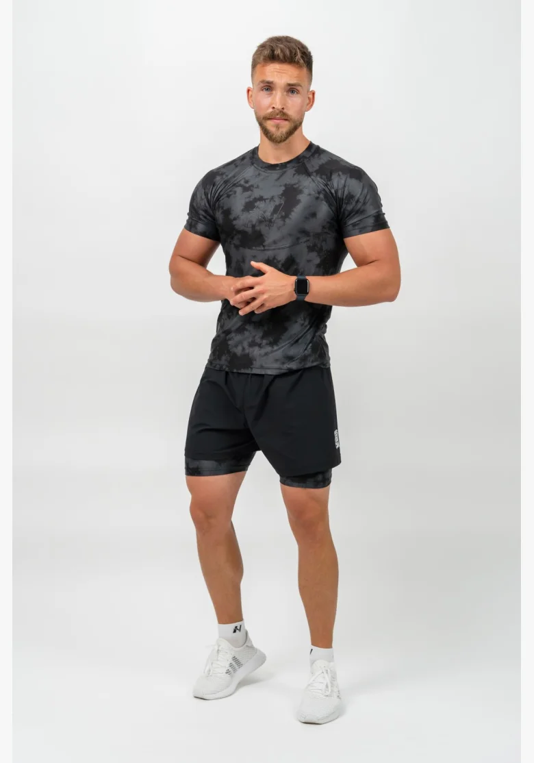 NEBBIA • NEBBIA Kompresní Camouflage Tričko FUNCTION černé • Nebshop.cz