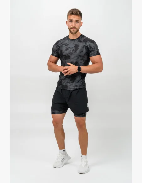 NEBBIA • NEBBIA Kompresní Camouflage Tričko FUNCTION černé • Nebshop.cz