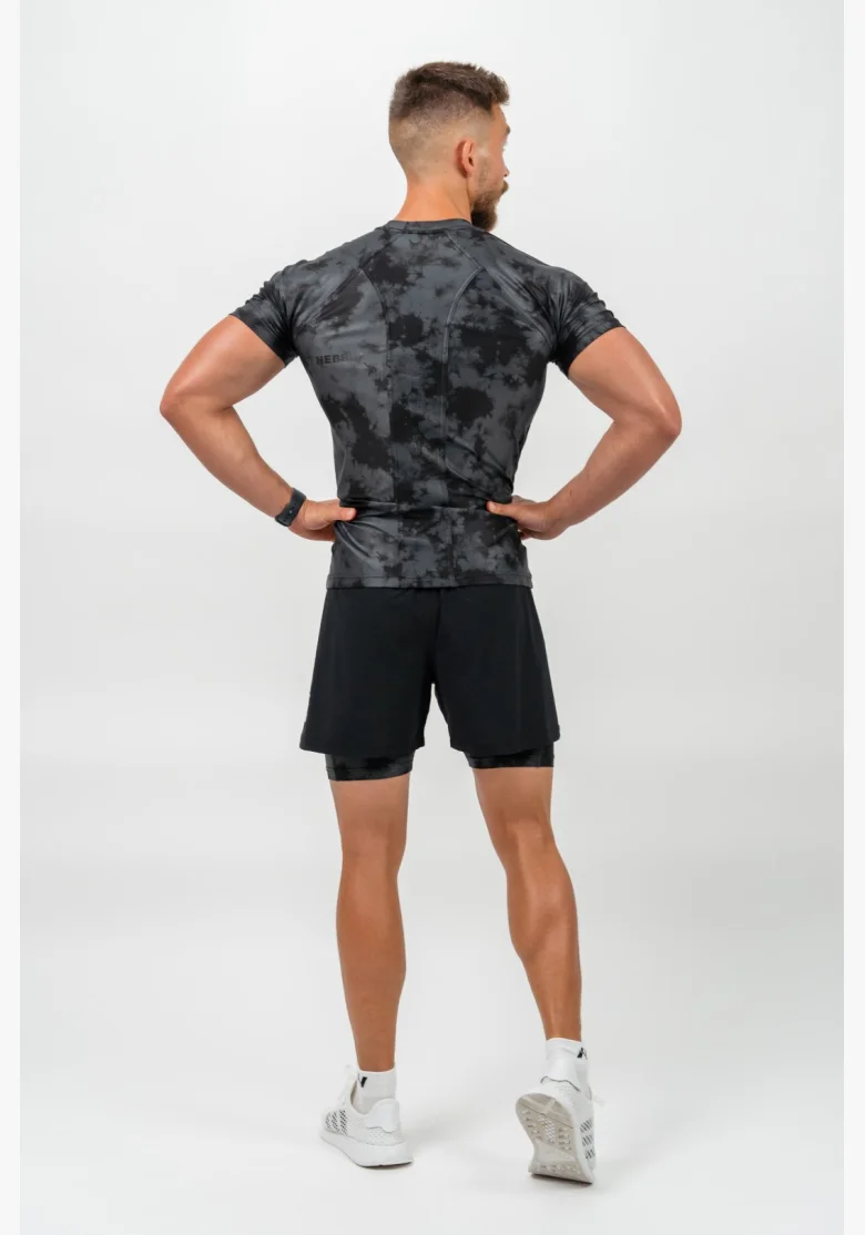 NEBBIA • NEBBIA Kompresní Camouflage Tričko FUNCTION černé • Nebshop.cz