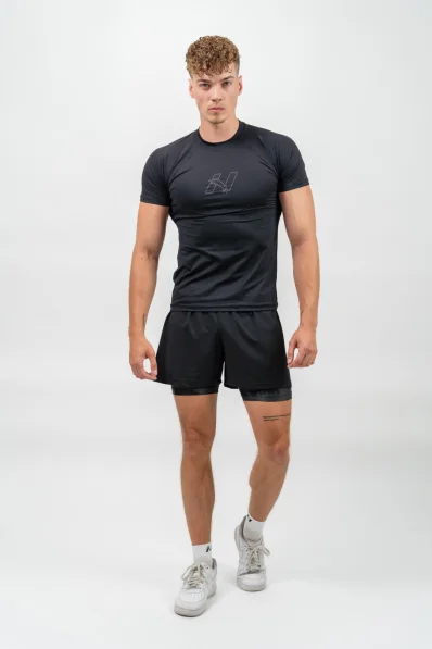NEBBIA • NEBBIA Kompresní Sportovní Tričko  ENDURANCE černé • Nebshop.cz