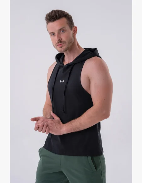 NEBBIA • NEBBIA Fitness tílko s kapucí černé • Nebshop.cz