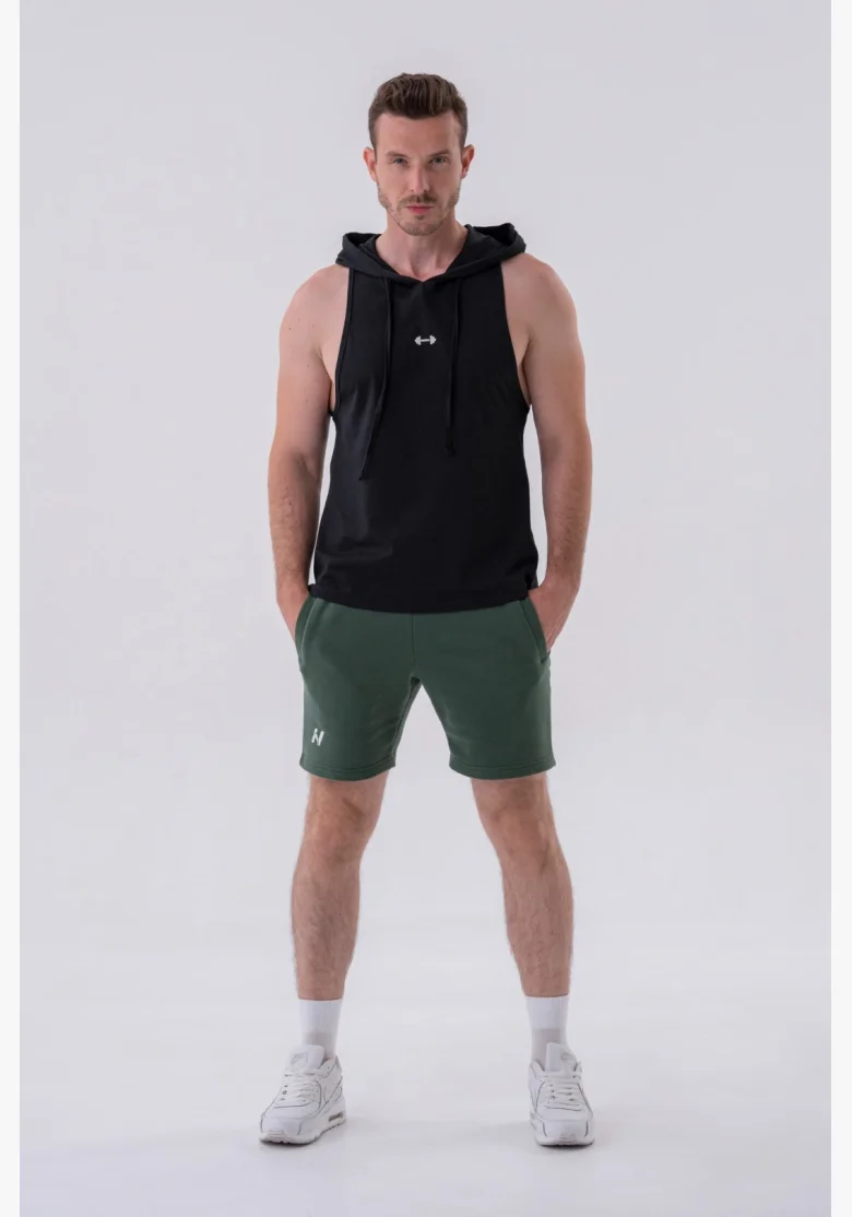 NEBBIA • NEBBIA Fitness tílko s kapucí černé • Nebshop.cz