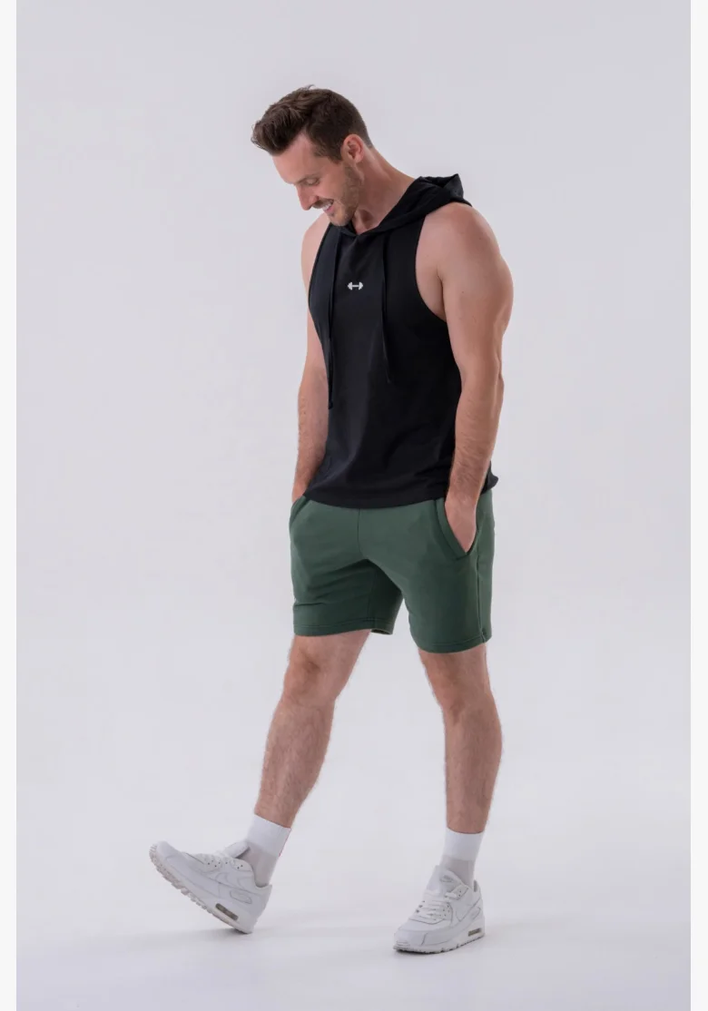 NEBBIA • NEBBIA Fitness tílko s kapucí černé • Nebshop.cz