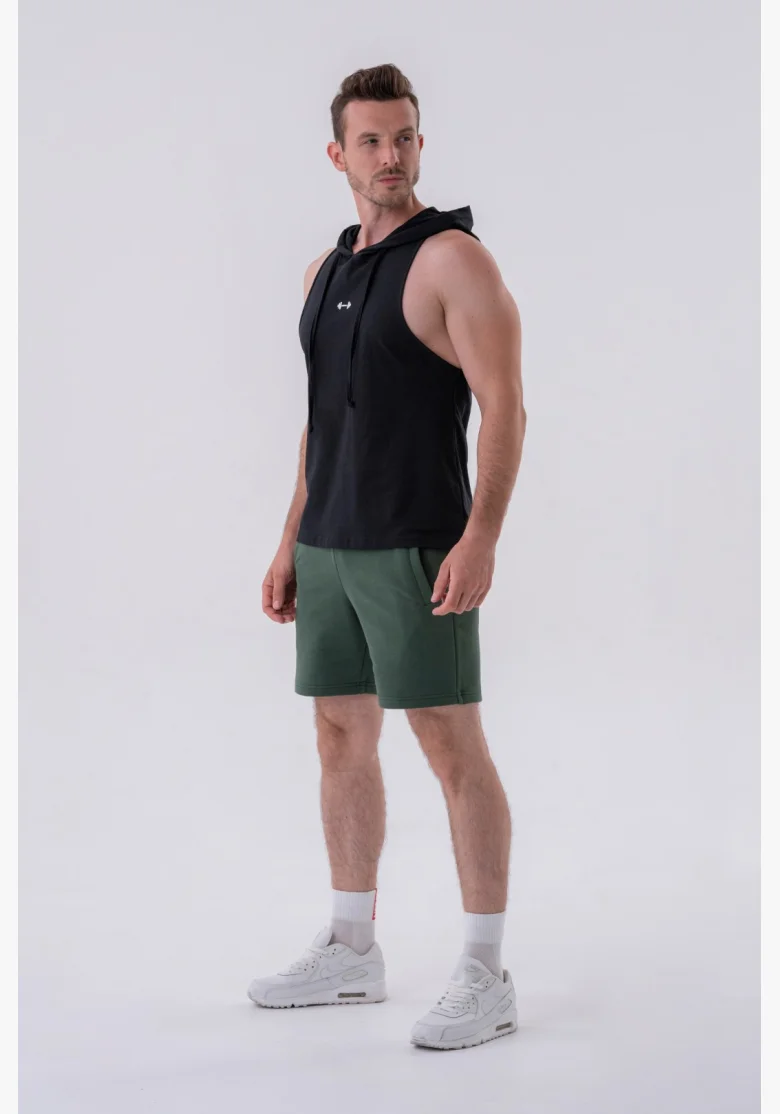 NEBBIA • NEBBIA Fitness tílko s kapucí černé • Nebshop.cz