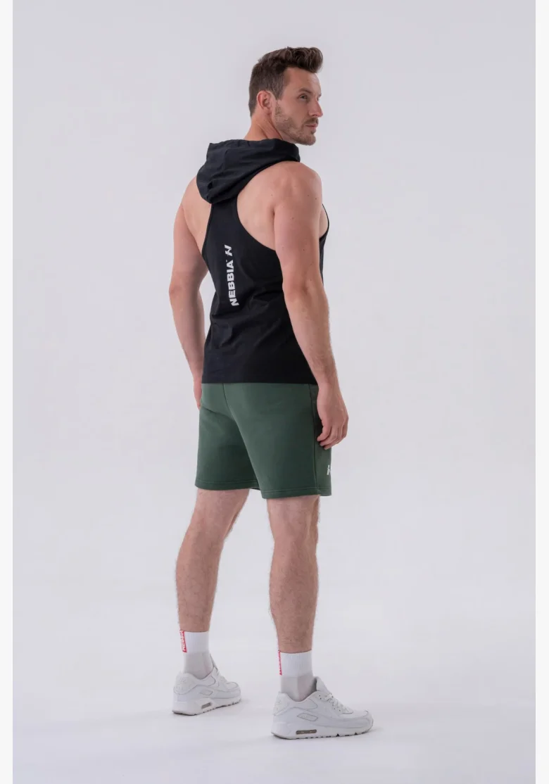 NEBBIA • NEBBIA Fitness tílko s kapucí černé • Nebshop.cz